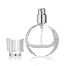 25Ml Empty Oval Shape Clear Glass Diffuser Perfume Bottles With Screw Gold And Silver Pump Sprayer